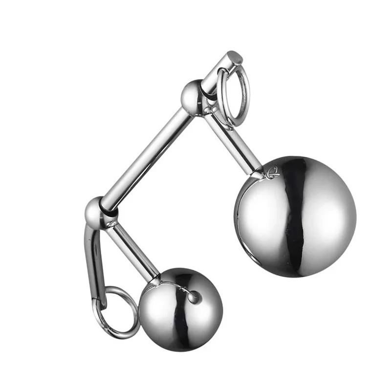 Stainless steel metal double ball Male anal plug butt vagina insert hook for women sex toys | Красота и здоровье