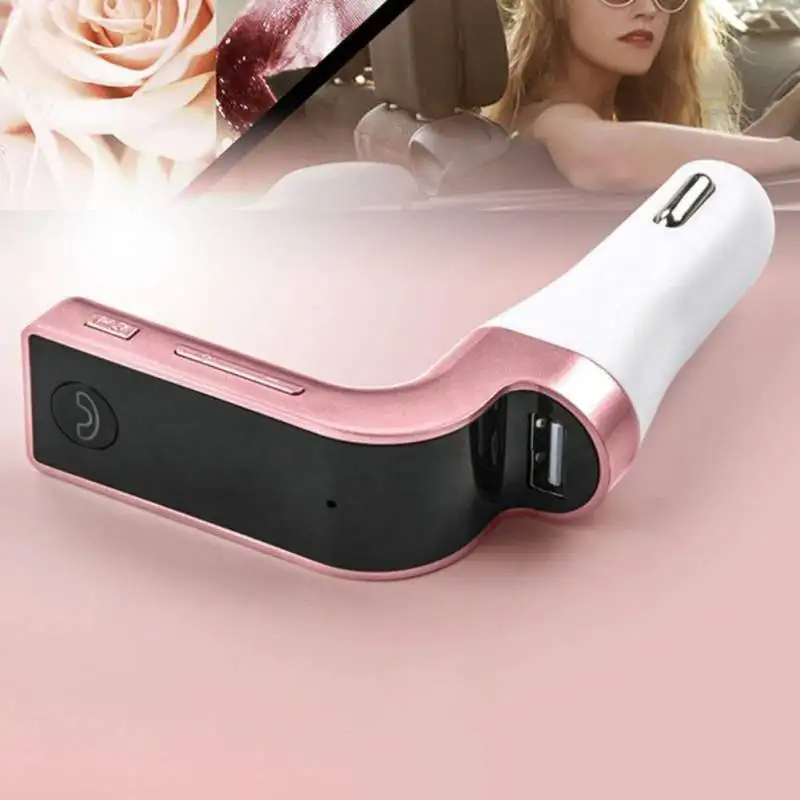 4-в-1 Hands Free Беспроводной Bluetooth FM передатчик G7+ AUX модулятор Автомобильный комплект MP3-плеер SD USB ЖК-дисплей автомобильные аксессуары