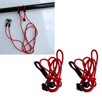 

Pack of 2 Pieces 47'' 4mm Ultra-light Adjustable Elastic Kayak Paddle Leash Safety Stretch Fishing Rod Lanyard Cord Rope