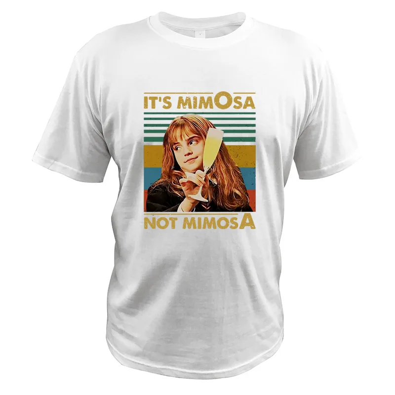Хлопковая футболка It's Mimosa Not Mimosa, забавная футболка с надписью «Harry Lovers Hermi-one», топы для фитнеса, европейские размеры