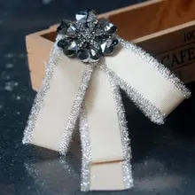 Женская рубашка лента брошь для галстука-бабочки блестящая мишура блестки искусственный кристалл игла булавка E15F