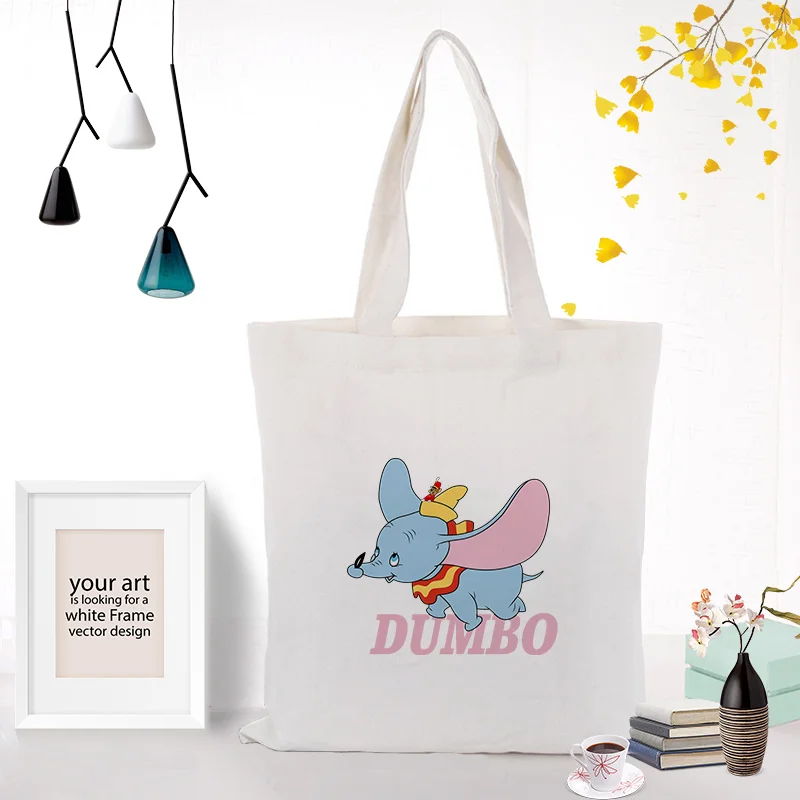 XFXA010 Dumbo хозяйственная сумка Холщовая Сумка для ежедневного использования текст DIY пользовательский принт логотип экологическая многоразовая утилизация - Цвет: XFXA010