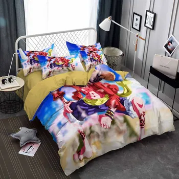 

Kids Boys Bedding Set Microfiber Soft Duvet Cover Anime One Piece Luffy Print Quilt Cover Single Double Full Queen King Bedding