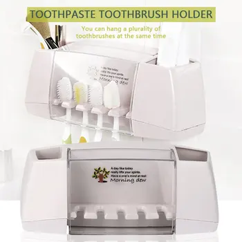 

Practical Creative Strength Of Paste Type Multifunctional ToothpasteToothbrush Holder Bathroom Storage Rack