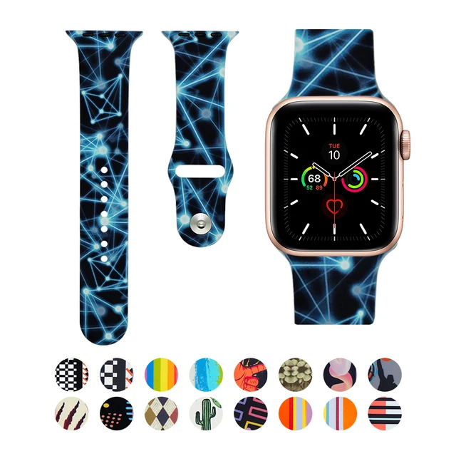 Akatsuki Sun-flower Cactus Akira For iwatch Apple Watch Strap Silicone Band Replacement 38mm 40mm 42mm 44mm Series 3 4 5 6 7 SE 7