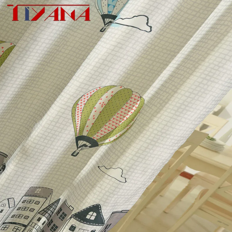 Детская штора с рисунком воздушных шаров, высококачественная ткань для мальчиков и девочек, для спальни, отвесный тюль, для гостиной, спальни, для украшения дома, на заказ 4