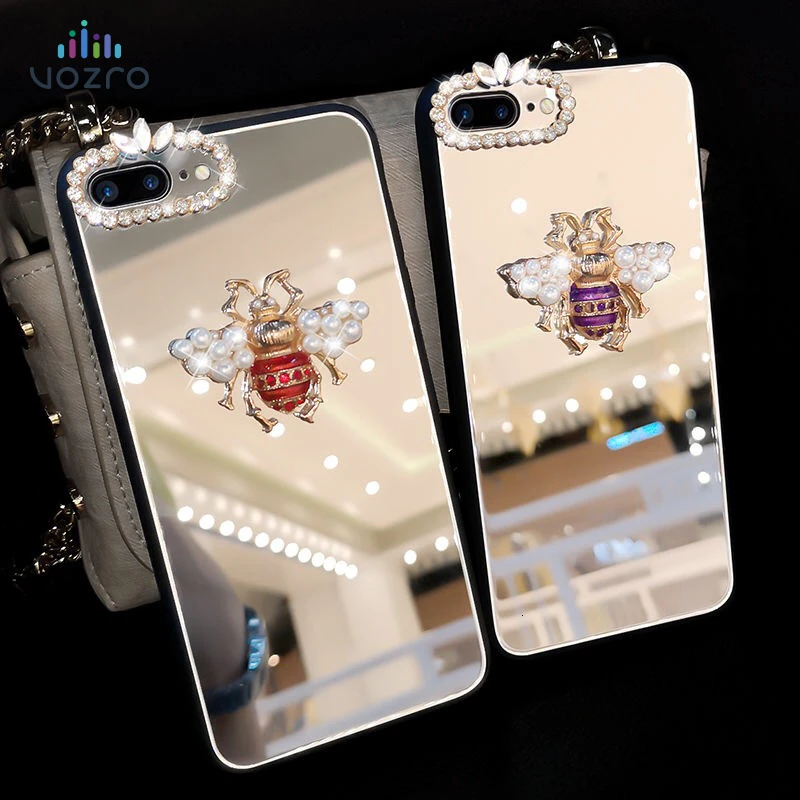 

VOZRO Luxury 3D Plating Little Bee Phone Case For IPhone 6 6s 7 8 Plus X XR XS Max For IPhone 11 Pro Max Case Cover