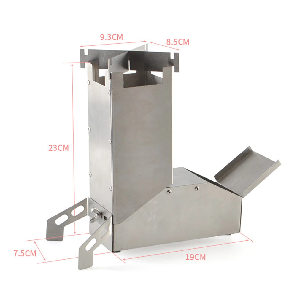 Small Picnic Camping Stainless Steel Firewood Stable Portable Outdoor Stove Home Barbecue Foldable Furnace Cooking Durable
