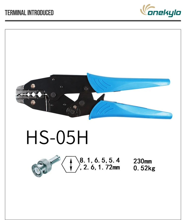 Обжим коаксиальных кабелей плоскогубцы HS-05H RG55 RG58 RG59, 62, relden 8279,8281, 9231,9141 обжим коаксиальных кабелей плоскогубцы Соединительные устройства SMA/BNC