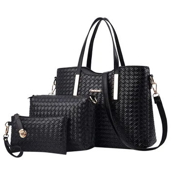 

3Pcs Sets Women Bags Pattern Solid Leisure Messenger Bags+Handbag+Ladies Purse Crossbody Bag for Women Sac A Main#T2