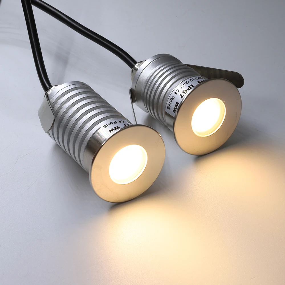 1W 3W LED Underground Light DC12-24V Inground Light IP67 Waterproof Recessed Stair Deck Lamp Garden Yard Floor Spotlight