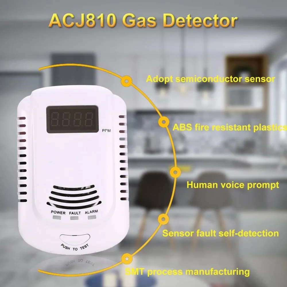 Горючий газ детектор сигнал датчика сжиженный природный газ анализатор утечки определить тестер звуковой сигнализацией охранная