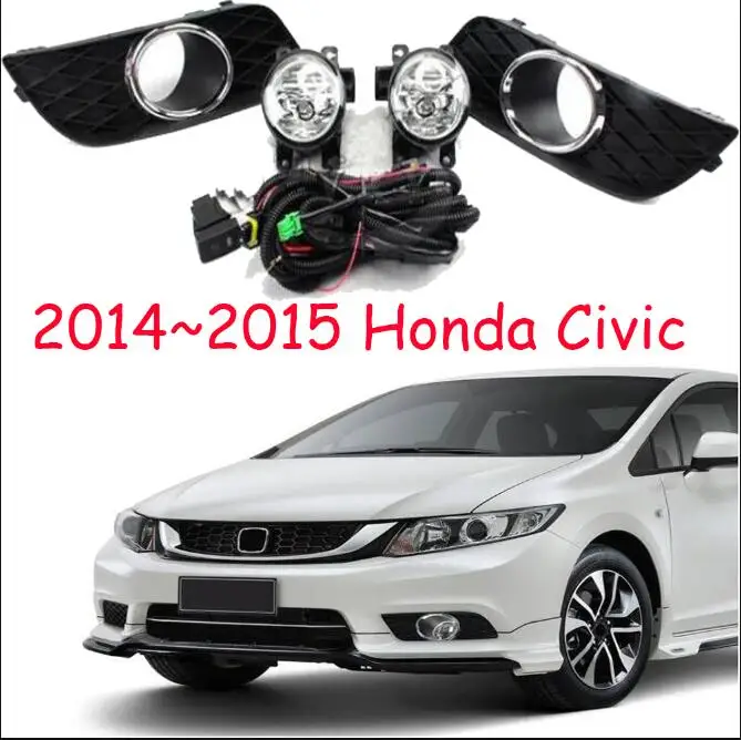 Автомобильный БАМПЕР фара для Honda Civic противотуманная фара~ /2009~ 2011y галогенная лампа 4300K провод hanress фара для Civic противотуманная фара - Цвет: 2014 to 2015year