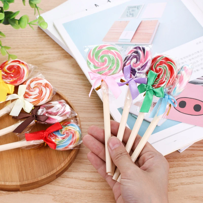 

1PC Ballpoint Pen Cute Candy Style Lollipop Shape Cute Ballpoint Pens for School Stationery Office Stationery Supplies Gift