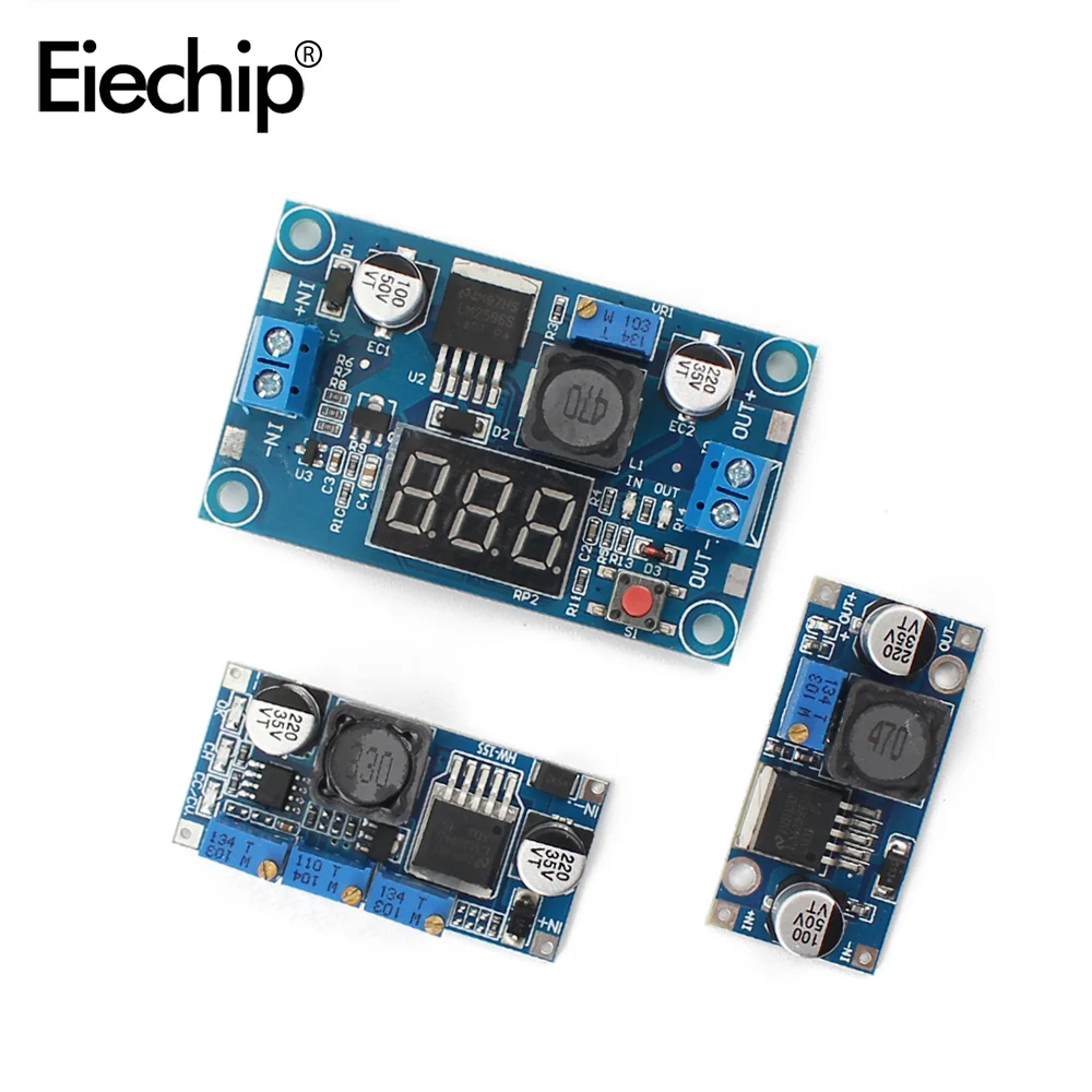 

LM2596s DC-DC step-down power supply module LM2596 adjustable voltage regulator 24V to 3V 5V 12V Buck Converter with LED display
