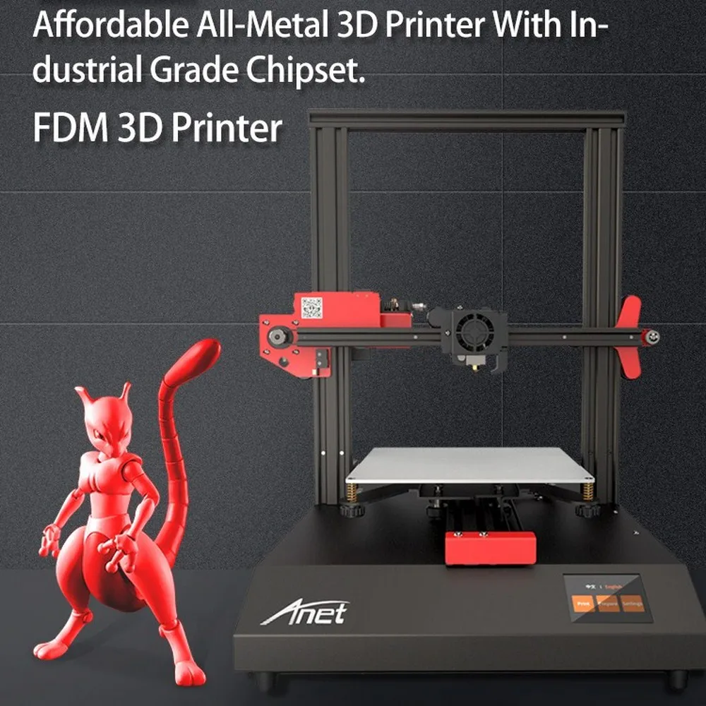 Anet ET4 A8 plus 3d принтер Набор DIY Высокоточный 3D принт размер 220*220*250 мм Рамка из алюминиевого сплава FDM 3d принтер с нитью