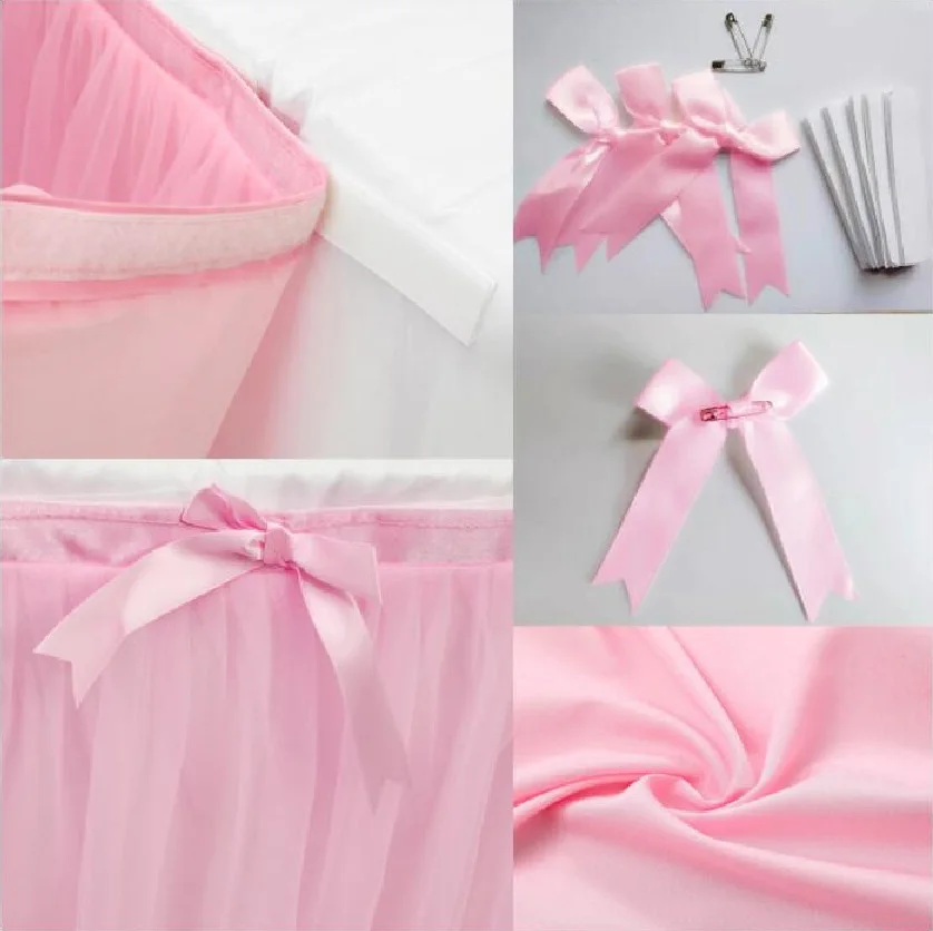 450*76 см платье-пачка из скатерти розовая фатиновая юбка милые украшения для детского стола романтическая вечеринка на день рождения для свадьбы