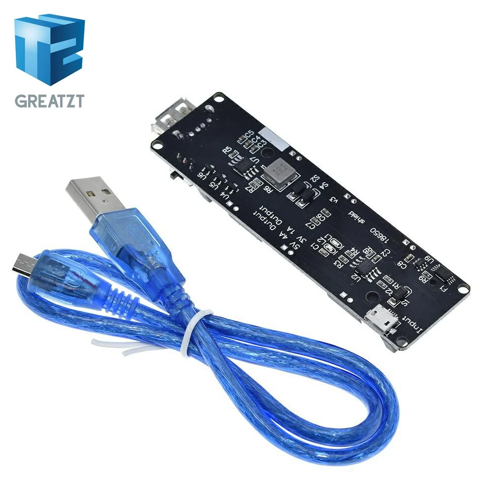 ESP32 ESP32S для Wemos Raspberry Pi 18650 плата зарядки аккумулятора V3 Micro USB порт Type A 0.5A