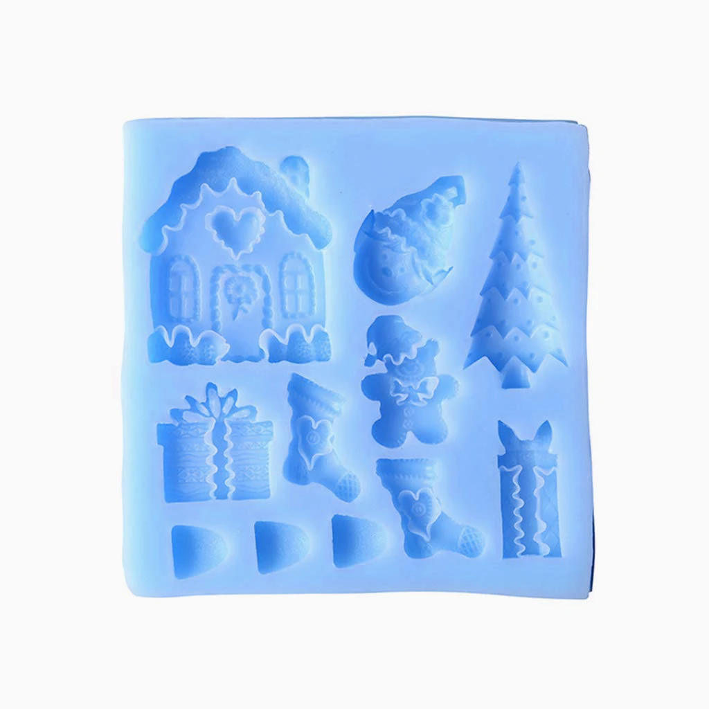 

Christmas House Socks Silicone Mold Fondant Sugarcraft Cake Mold Gift Cake Chocolate Mold Wedding Cake Decorating Tools