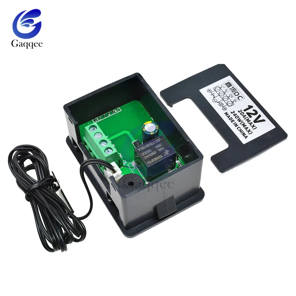 Термостат контроллер постоянного тока 12V 24V AC 110 V-220 V микрокомпьютер Температура цифровой 1,37 ″ ЖК-дисплей-55 ℃~ 120℃ контроллер заменить W3001