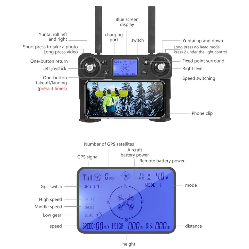 K20 Радиоуправляемый Дрон с камерой 4K ESC 5G gps WiFi FPV Бесщеточный 1800 м управляемый дистанционный складной Радиоуправляемый вертолет самолет игрушки