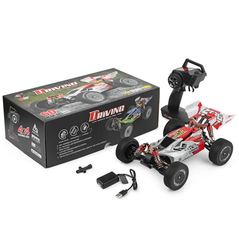 144001 RC скалолазание игрушки 1/14 Масштаб 2,4 г 4WD автомобиль с дистанционным управлением 60 км/ч высокая скорость RC автомобиль внедорожник Рождественский подарок