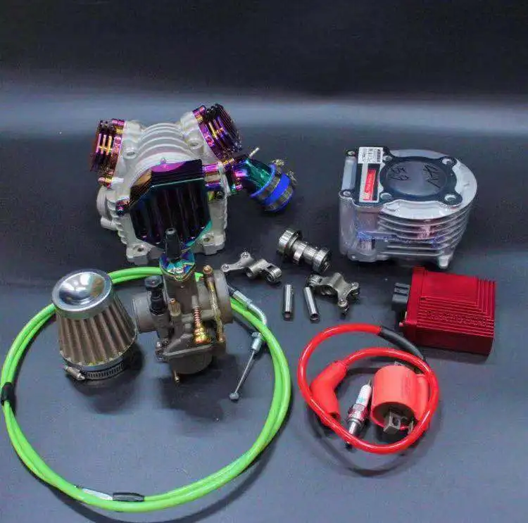 Stage 2 Комплект большого диаметра Bws 125 Cygnus Zuma 180 cc гоночный набор тюнинг деталей двигателя обновленный цилиндр 59 мм Головка 19 21 вариатор cvt выхлоп - Цвет: Stage 2