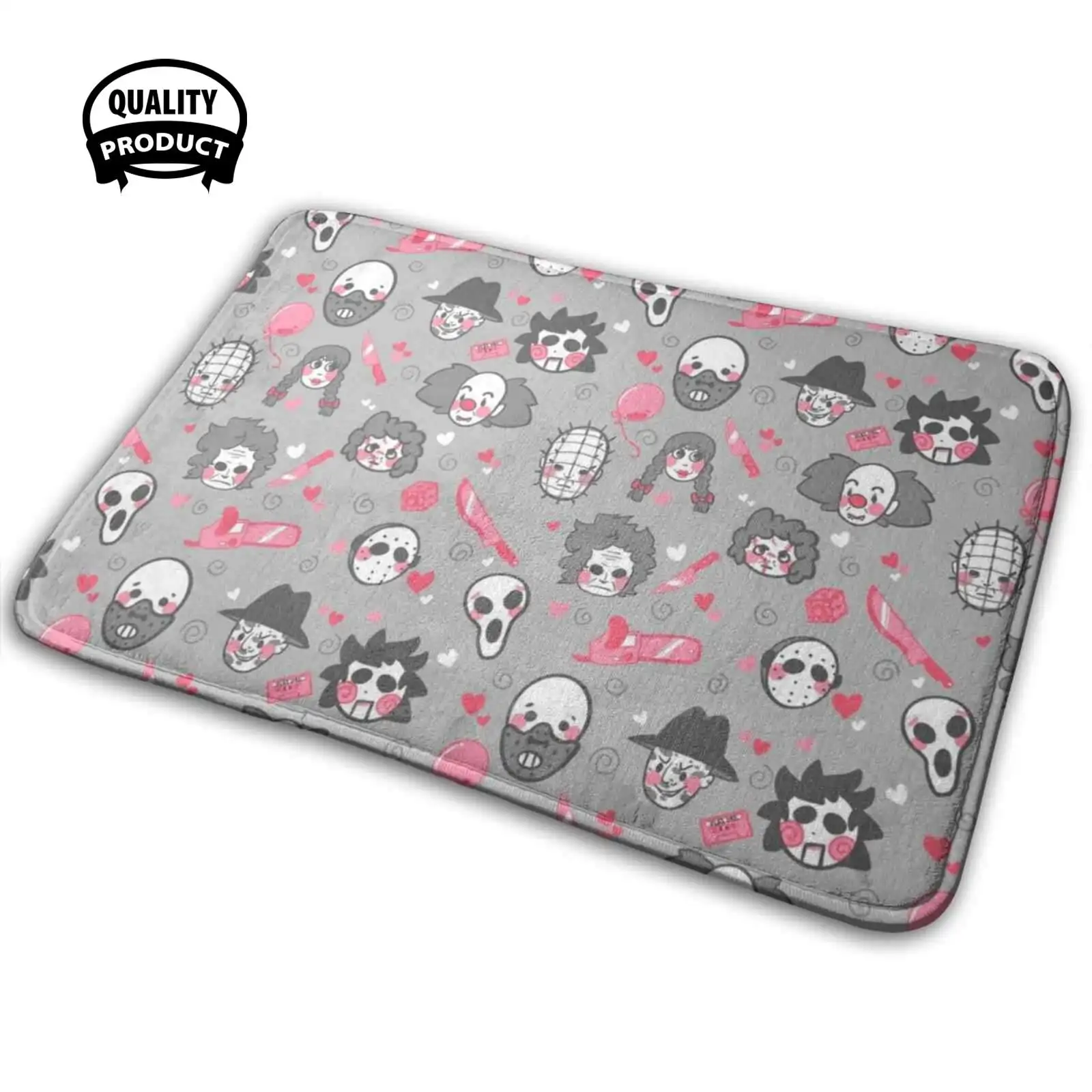Cute Horror Icone Soft House Family Tappetino Antiscivolo Tappeto It Pinhead Annabelle Michael Jason Voorhees Jig Saw Saw Scream