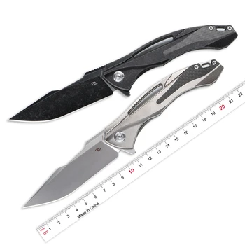

CH3519 original design Flipper folding knife S35VN Blade ball bearings TC4 Titanium handle camping fruit pocket knives EDC tools