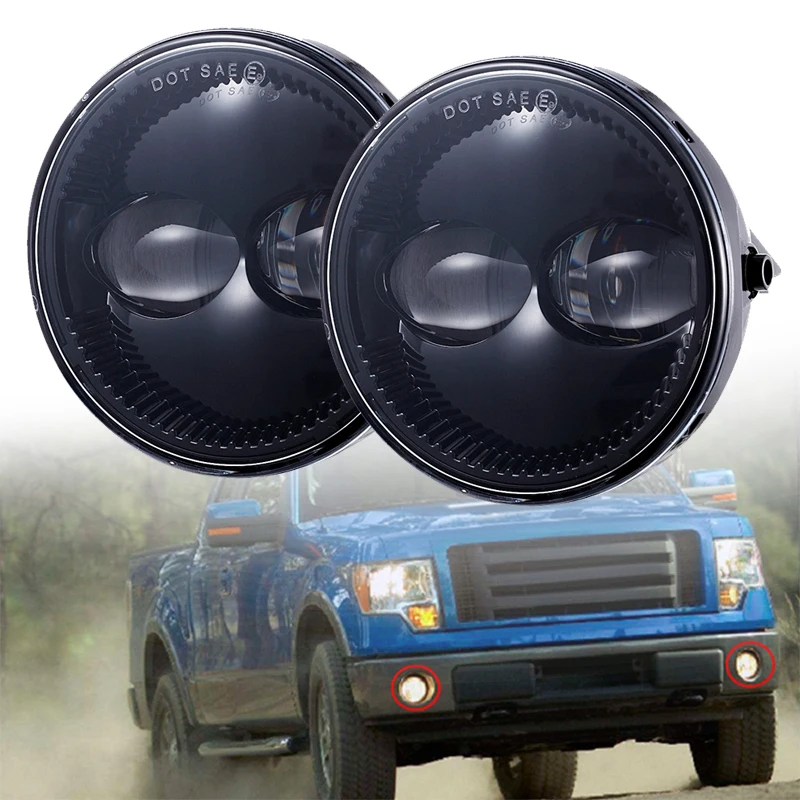 Ford Round Led fog lights for Ford F150 F-150 20011-2014 Ford Ranger 2008-2011 Ford Expedition 2007-2014 Fog Light Lamps Replacement kit Pair 