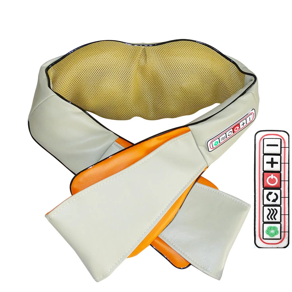 

Shiatsu Neck Shoulder Massager with Heat Electric Back Massage Pillow with Deep Tissue Kneading Muscle Pain Relief Home Car Use