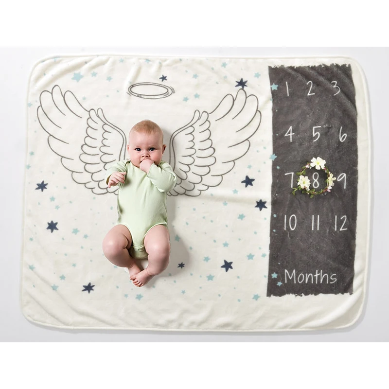 

Infant Baby Milestone Blanket Photo Photography Prop Blankets Infant Rug Cloth Calendar Boy Girl Photo Accessories