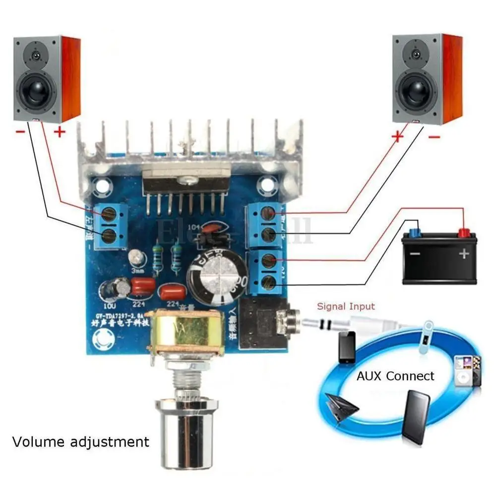 AC/DC 12 В TDA7297 2x15 Вт цифровой аудио усилитель модуль DIY Kit двухканальный модуль Плата усилителя с переключателем 3,5 мм аудио разъем