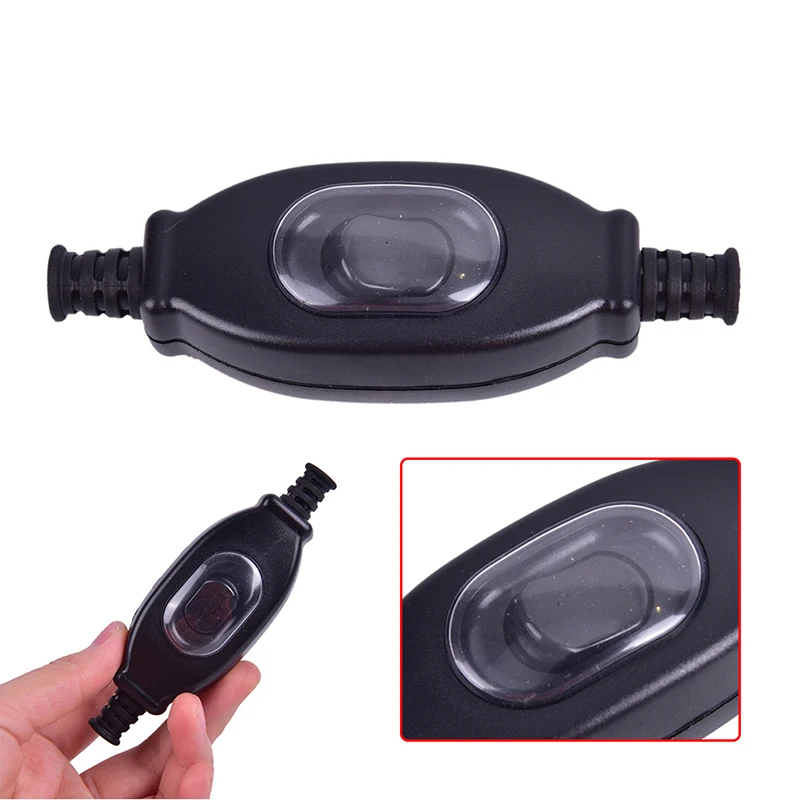 Interruptor en línea impermeable de 3A 250V, cable redondo, contacto de plata, doble corte, interruptor de polvo, 1 ud.