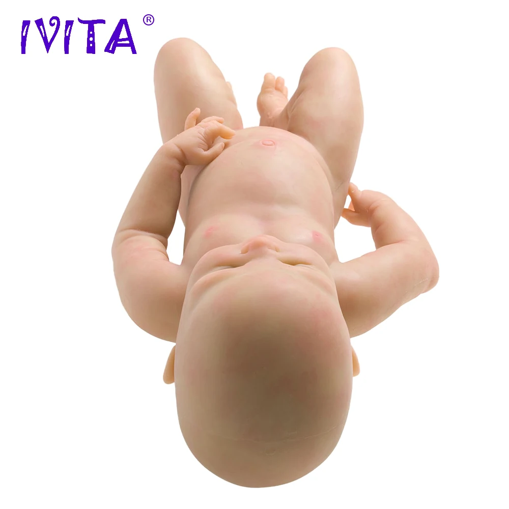 IVITA WG1511, 54cm, 4,9 kg, cuerpo completo de niña, muñecas Reborn de silicona de alta calidad, baño de bebé, el mejor regalo, juguetes para niños - 4