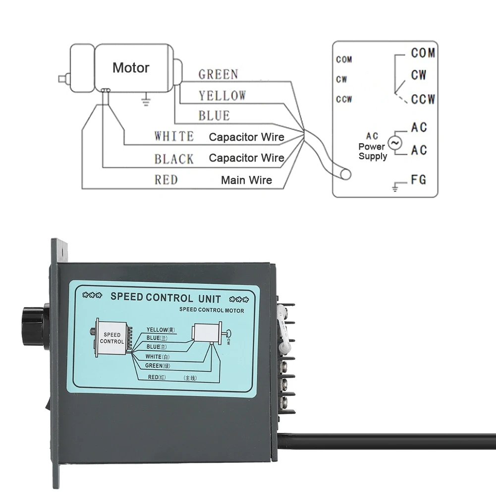 AC 220V контроллер скорости двигателя 50Hz 400W цифровой Регулируемый бесступенчатый Plc контроллер скорости двигателя 0-1450rpm регулятор скорости