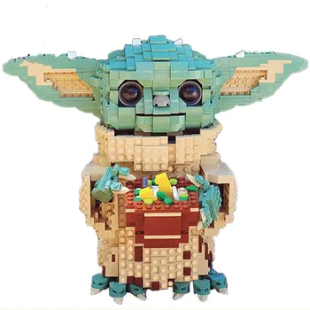 

MOC Star wars Mandalorian Yoda-Master Darth-Vader Movie Action Figures Building Blocks Compatible Lepinblocks Toys children Gift