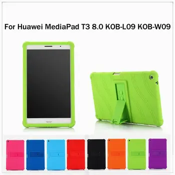 

For Huawei T3 8 Kids Case for Huawei MediaPad T3 8.0 KOB-L09 KOB-W09 Shockproof Silicon Case with Kickstand back Case