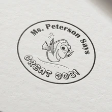 ABC-Fish отличная работа персонализированная печать учителя на заказ штамп с именем самописание школа оценка подарок