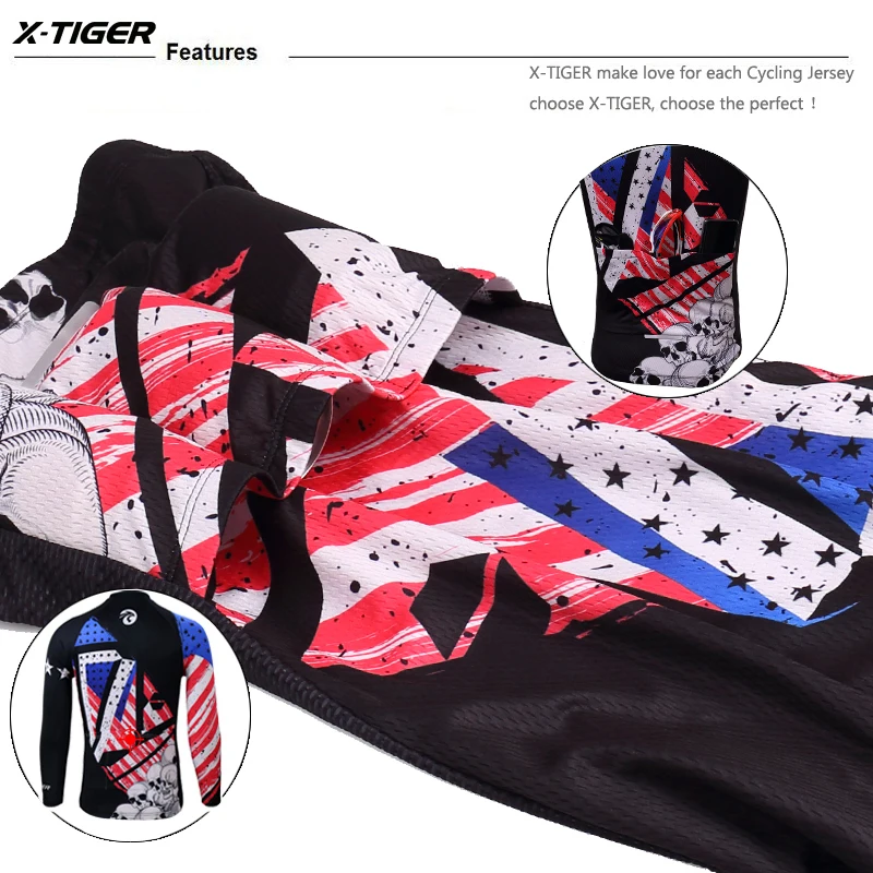 X-TIGER Pro Winter Long Sleeve Cycling Jersey Thermal Fleece MTB Bike Cycling Clothing Bicycle Wear Ropa Ciclismo Invierno