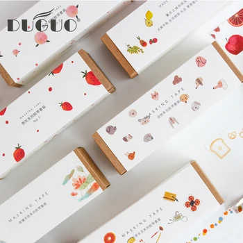 

DUGUO cute stationery and paper tape set flower world series hand account DIY decorative stickers kawaii supplies