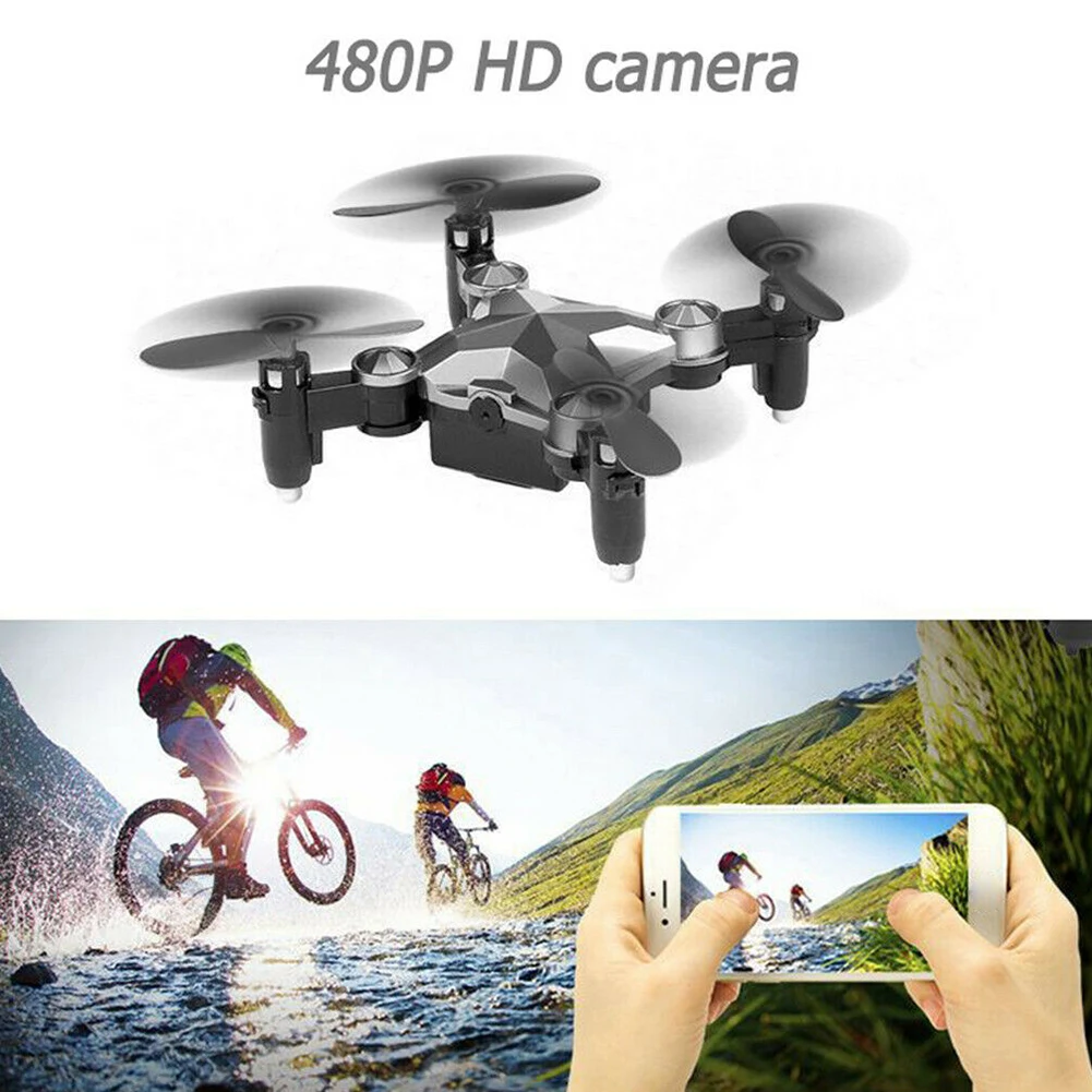 С коробкой мини-игрушки wifi HD камера вертолеты карманная фотография RC Дрон FPV портативный складной летательный аппарат Квадрокоптер