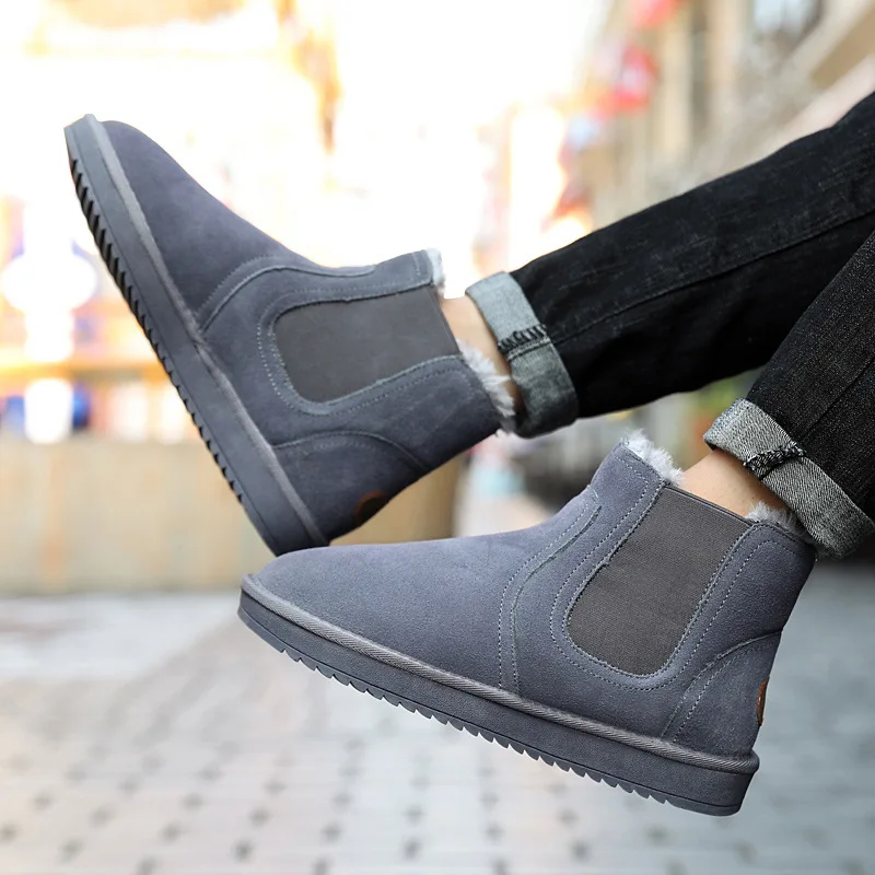 

Northeast Classic Mid-top 47 Large Size Men's Chelsea Snow Boots Foot Covering Warm Short Boots
