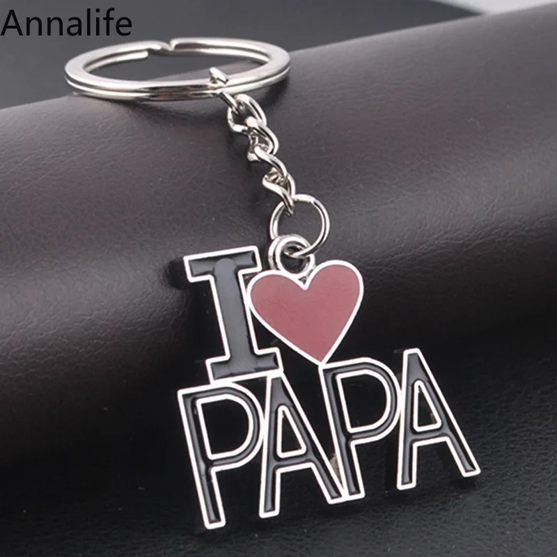 Новинка 2019 подарки на день отца брелок с надписью I Love Dad металлический