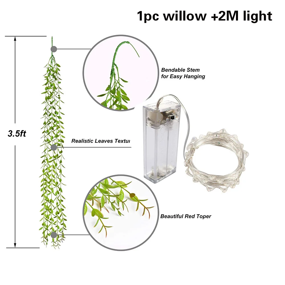 Illuminated Artificial Ivy Garland for Indoor and Outdoor Decor