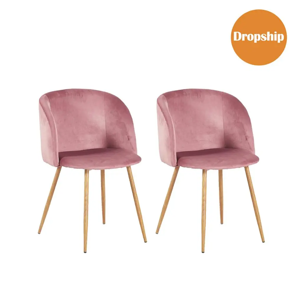 

EGGREE Set Of 2pcs Aloe Velvet Leisure Chair for Dining room, Bedroom And Living room - Rose - 2-8days EU warehouse