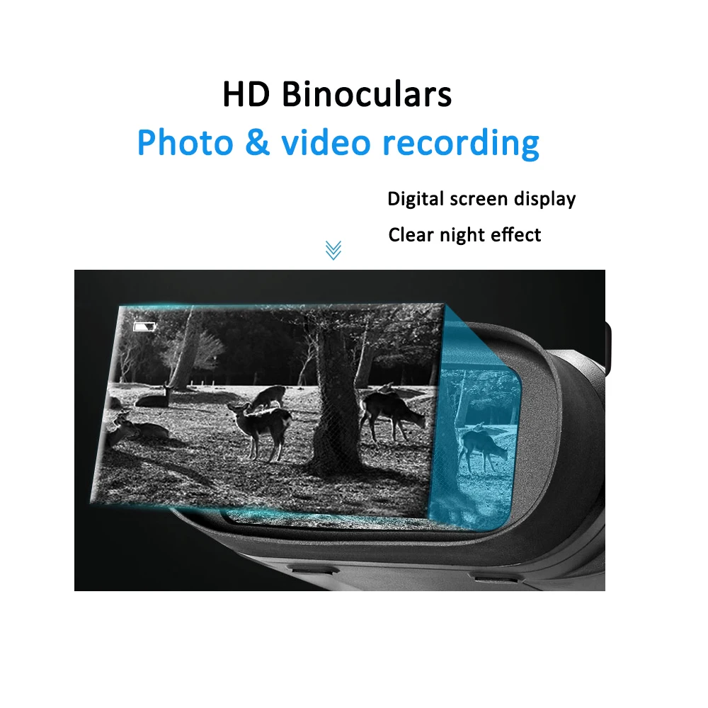 77 IR Binocular Night Telescope Vision Device Zoom HD Infrared TFCard Digital Night Vision Optics for Wild Hunting Day and Night
