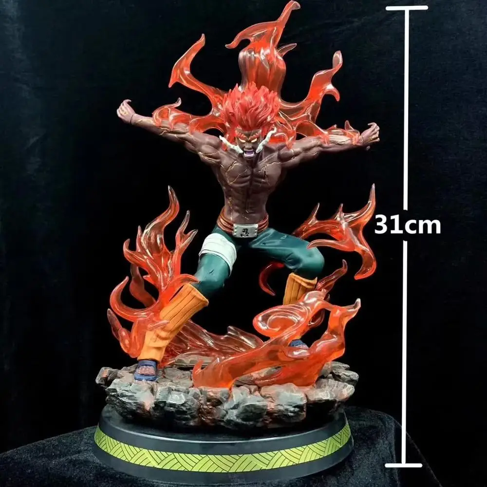 Naruto PVC Action Figure Might Guy Eight-door Statue Diorama Naruto Shippuden Anime Might Guy Figurine Collectible Model Toy