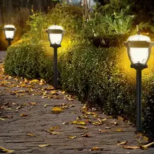 2 шт. Солнечная энергия светодиодный светильник для газонов водонепроницаемый антикоррозийный светильник-контроль светодиодный светильник индукции s для наружного сада светильник ing