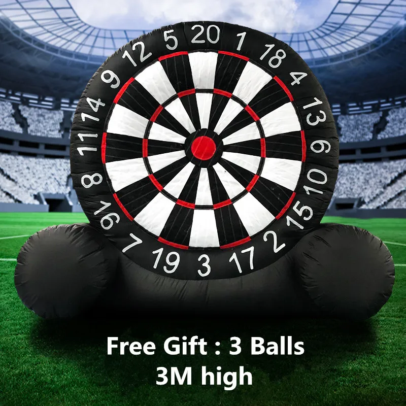 Portable 3 Meter Inflatable Dart Board Game Inflatable Football Dart Board With 220V Blower Outdoor Sports Inflatables Toys